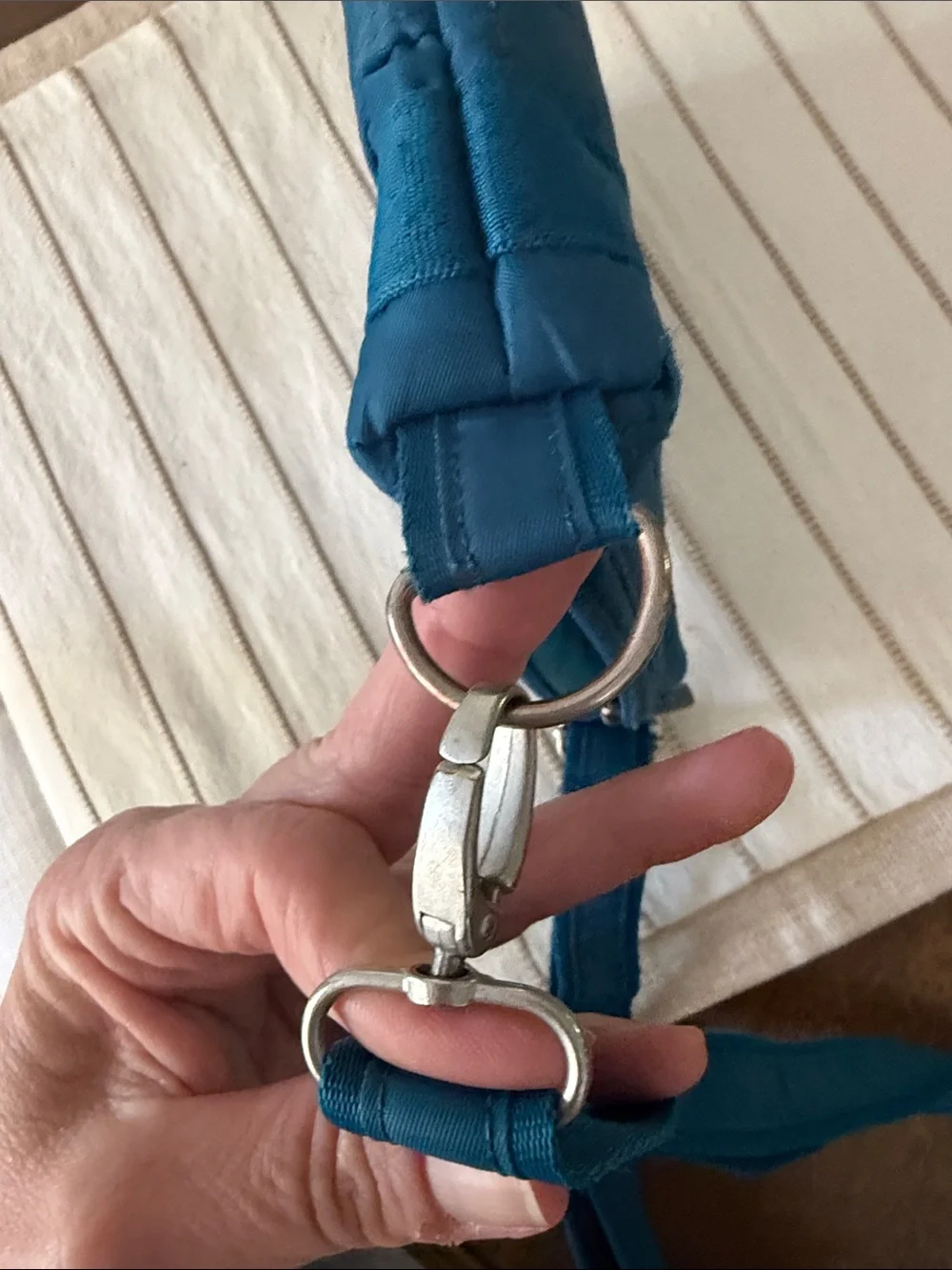 lug Quilted Crossbody Bag in Teal